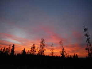 Coucher de soleil sur mon campement - Bispgården.