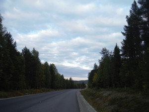 La route ... Åsele, Suède