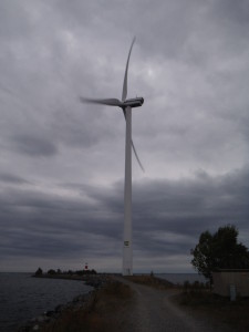 Vent sur la jetée, Holmsund - port d'Umeå
