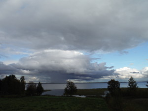 Raining cloud over Lappajärvi