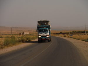 Trucks are beautiful here, near Hassi Berkane
