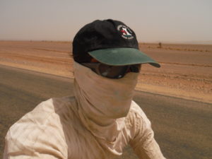 Biking in the desert, Adrouine