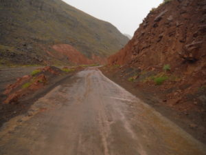 Crossing the mountains, I had rain every afternoon, near Toufine