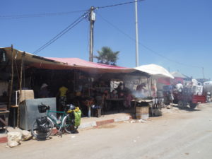 In a Fantasia festival, having barbecu sardines. - Moulay-Abdallah